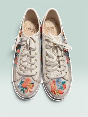 Keds x Rifle Paper Co Triple Kick Citrus Floral Sneakers Sz 9
